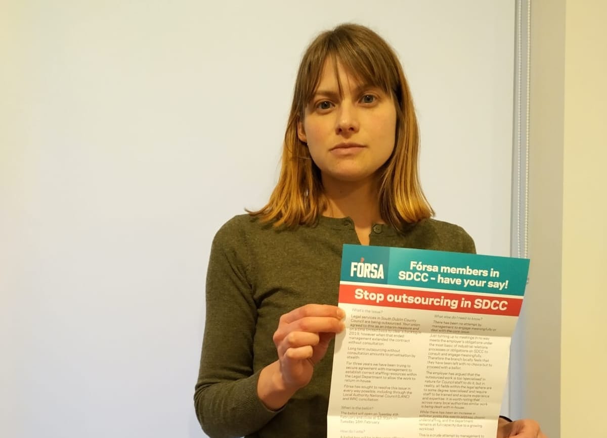 Cllr Madeleine Johansson says 'We back the workers'