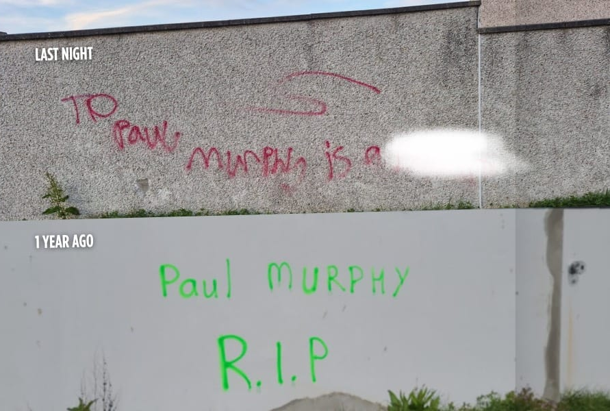 New Graffiti Intimidating Paul Murphy TD Removed Following Community Disgust