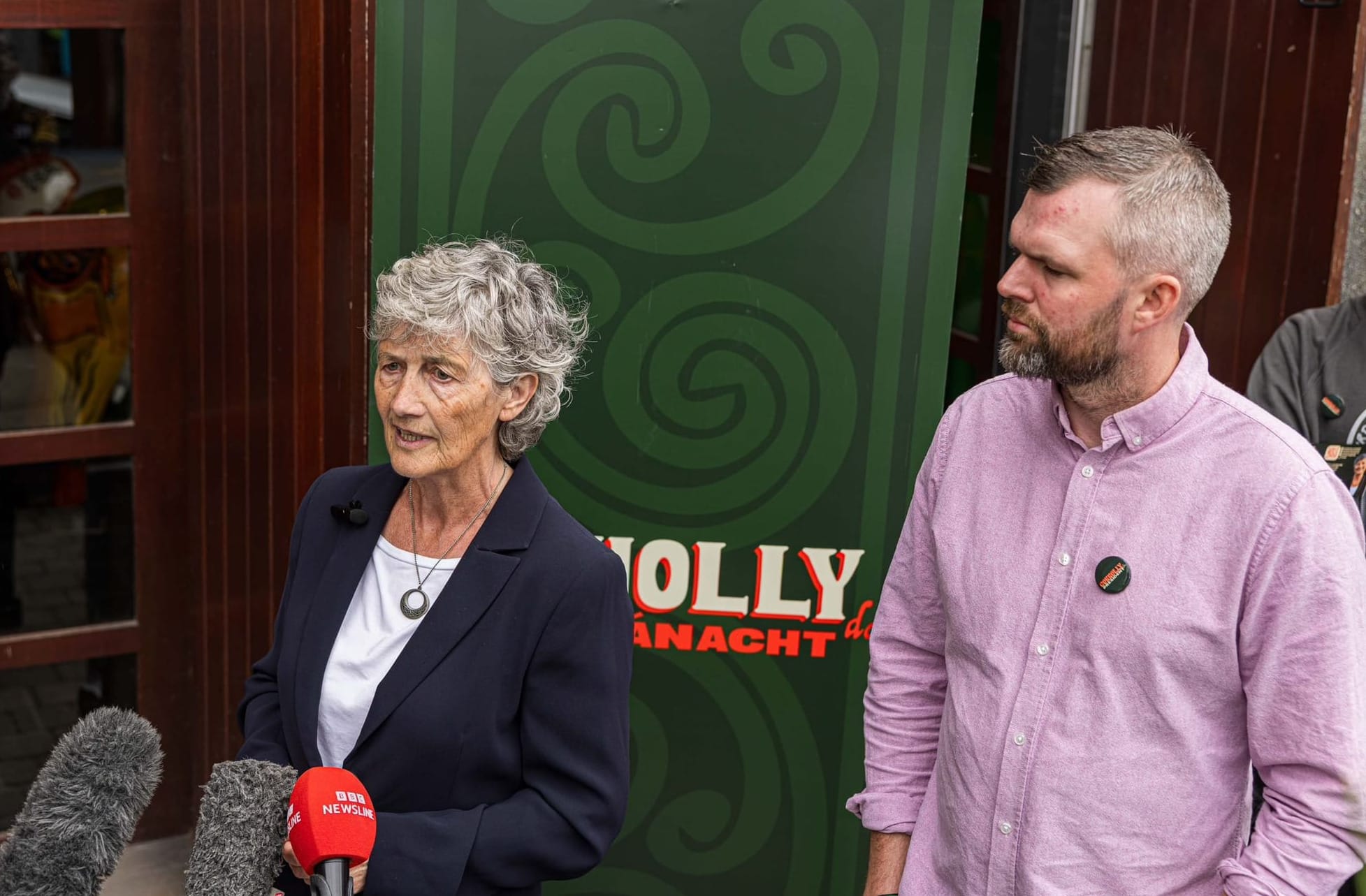 Gerry Carroll hosts Catherine Connolly in Belfast