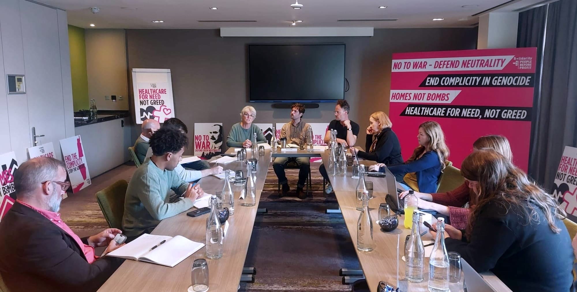 People Before Profit-Solidarity Think-in and Press Conference in the Gibson Hotel today.