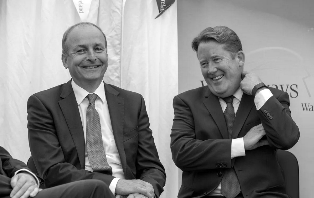 michael martin and darragh o'brien smiling