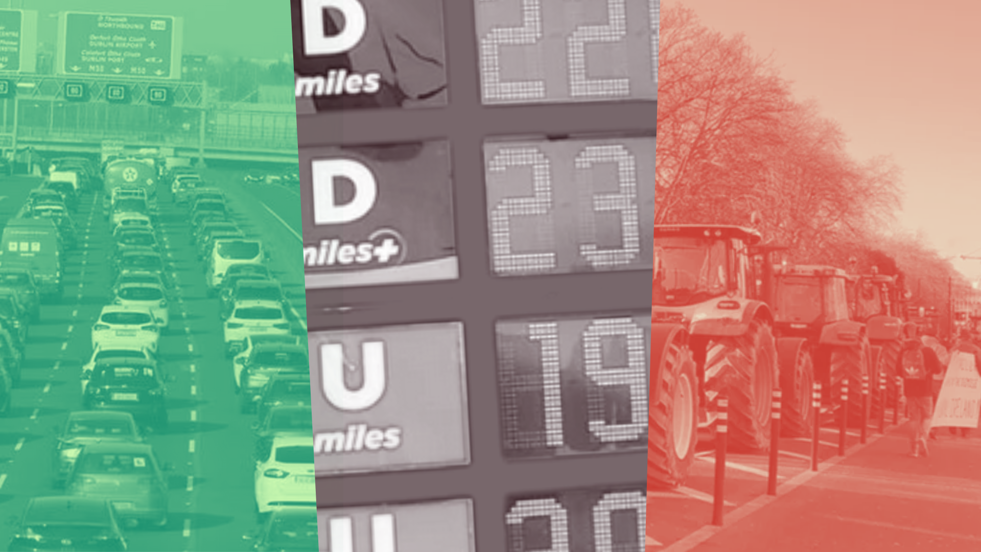 M50 Traffic Madness, record forecourt fuel prices, tractors on Stephen's Green