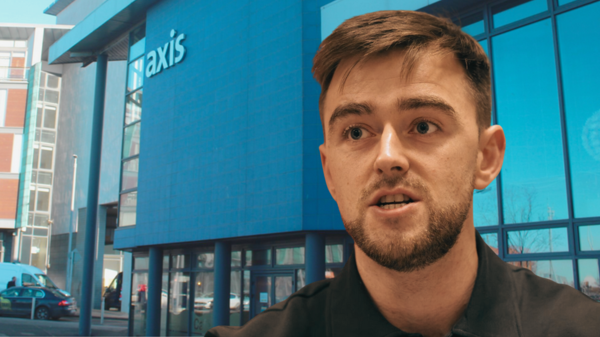Cllr Conor Reddy and the Axis Café at the Axis Centre Ballymun