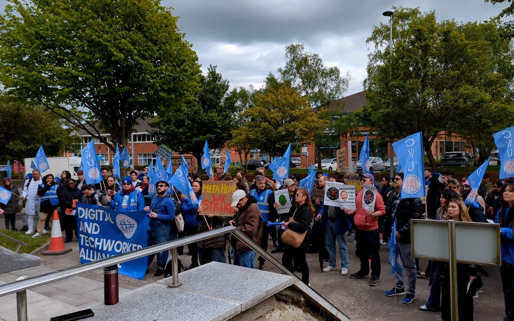 The Strike Pickets at Covalen 15 May 2026 in Sandyford Dublin.