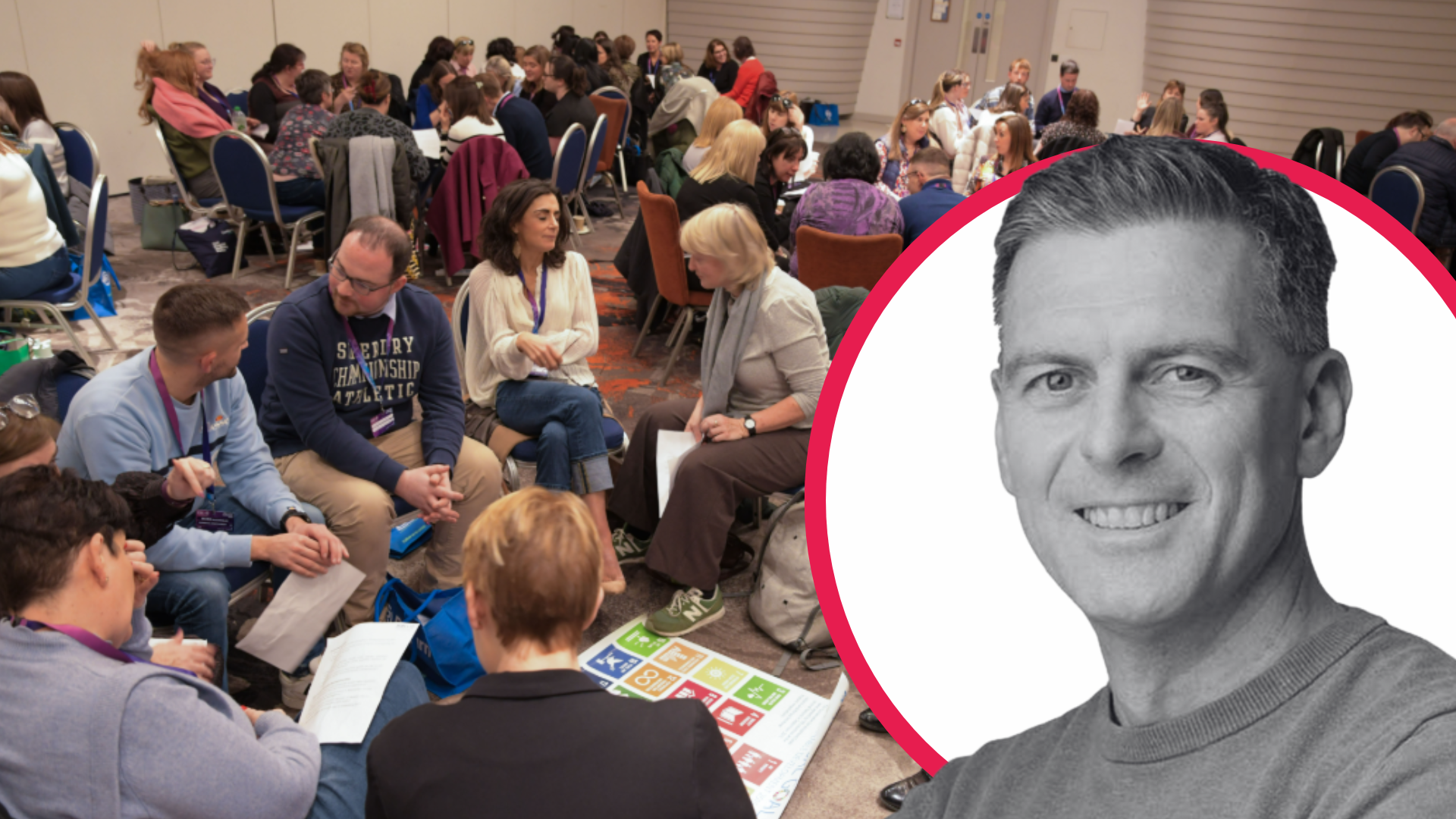 People Before Profit's Cllr Shaun Harkin. Teachers at an INTO conference.