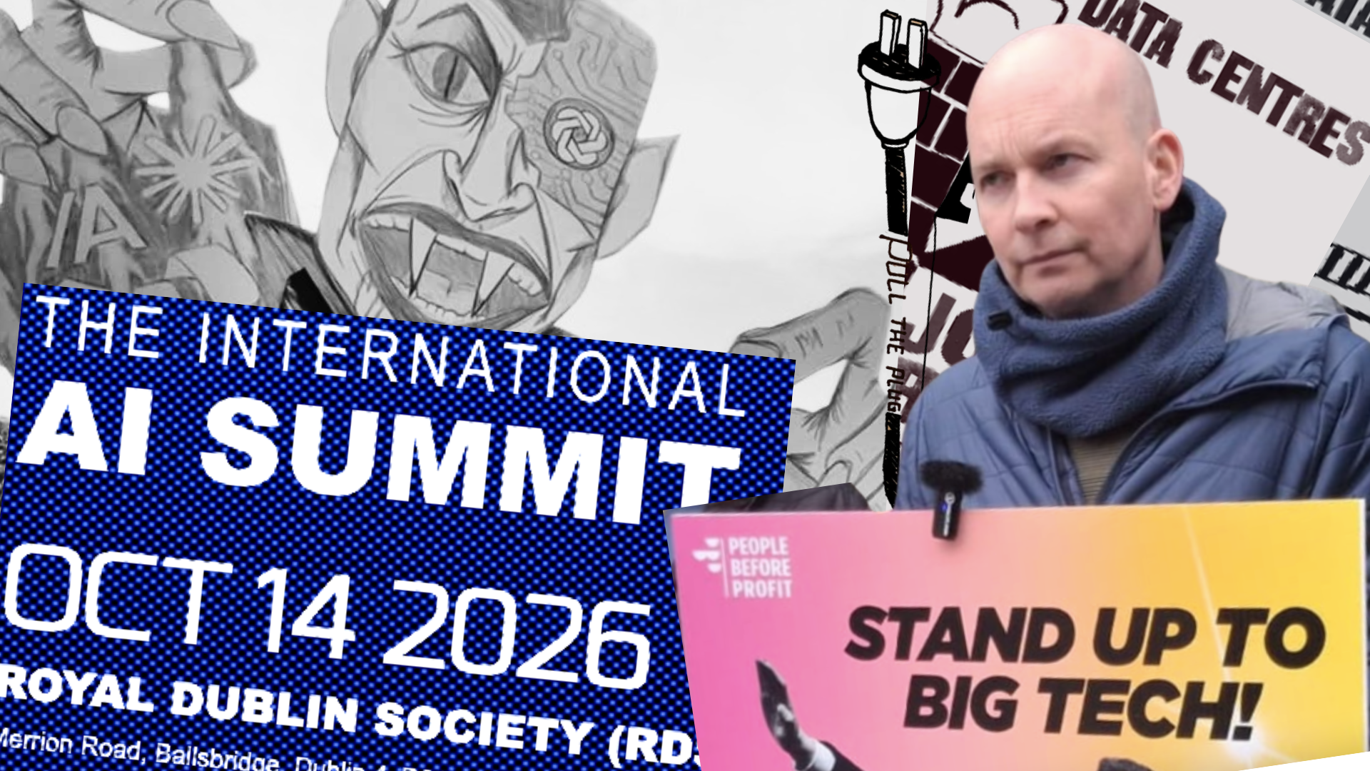 Deputy Paul Murphy to join ‘Energy Vampires and Job Robbers Not Welcome’ protest at AI Summit - 11am tomorrow, Wednesday at the RDS, Dublin 4