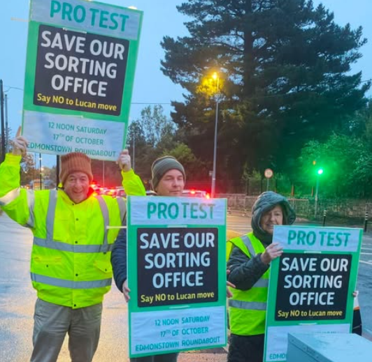 Save Edmonstown Sorting Office - PROTEST Saturday at Noon, Edmonstown Roundabout, Rathfarnham