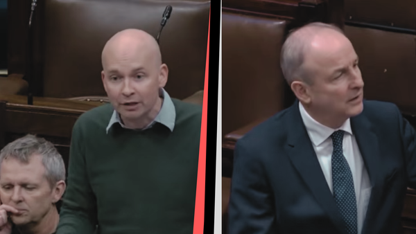 Paul Murphy Questions Micheál Martin in the Dáil. Martin can't answer.