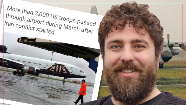 Eoghan Ó Ceannabháin says Data on Overflights and Shannon Show Government Complicity in US War on Iran