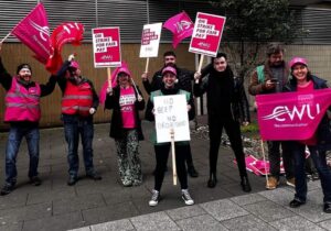 CWU Picketers at Belfast BT Office