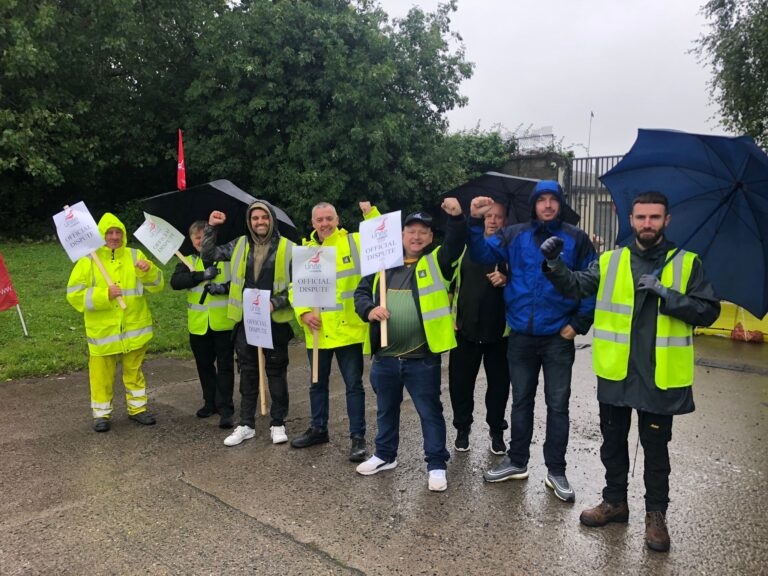 Deansrath Depot Picket by Unite Water Workers