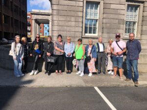 Iceland Workers with Bernard Mulvany and supporters at the Four Courts in Dublin